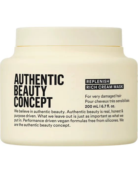 Intensywna kremowa maska odbudowująca Authentic Beauty Concept Replenish Rich, słoik 200 ml