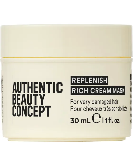 Intensywna kremowa maska odbudowująca Authentic Beauty Concept Replenish Rich, słoik podróżny 30 ml