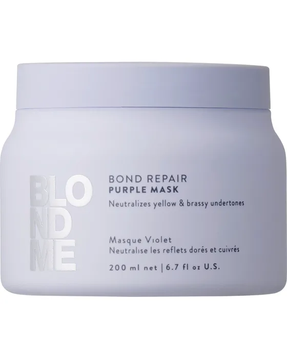 Maska fioletowa BlondMe Bond Repair Purple, słoik 200 ml