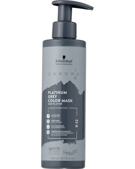 Chroma ID Platinum Grey 9-12 — maska koloryzująca, butelka 300 ml