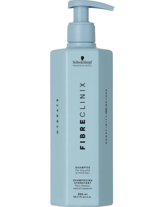 Szampon Fibre Clinix Hydrate do włosów suchych i łamliwych, butelka 300 ml